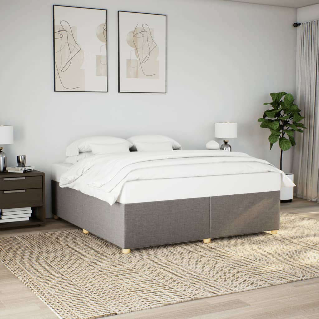 Cadre de lit sans matelas taupe 180x200 cm tissu