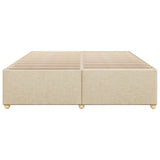 Cadre de lit sans matelas crème 180x200 cm tissu