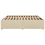 Cadre de lit sans matelas crème 180x200 cm tissu