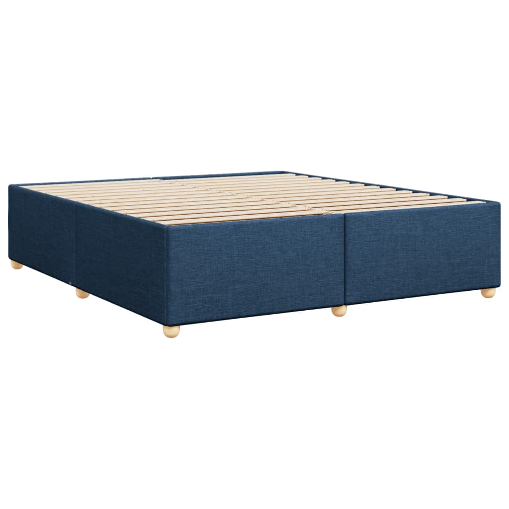 Bed frame without mattress blue 180x200 cm fabric