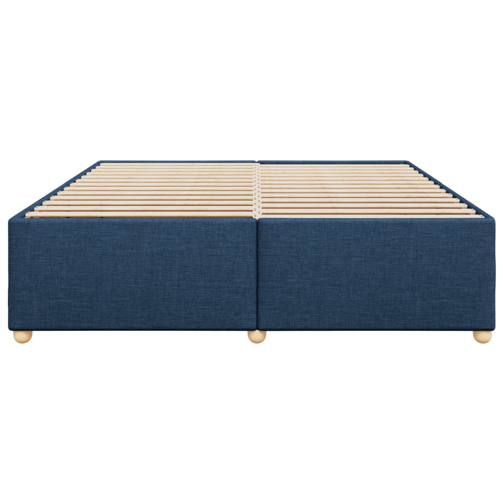 Bed frame without mattress blue 180x200 cm fabric