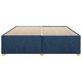 Bed frame without mattress blue 180x200 cm fabric