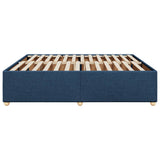 Bed frame without mattress blue 180x200 cm fabric