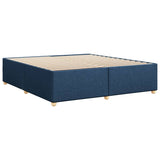 Bed frame without mattress blue 180x200 cm fabric