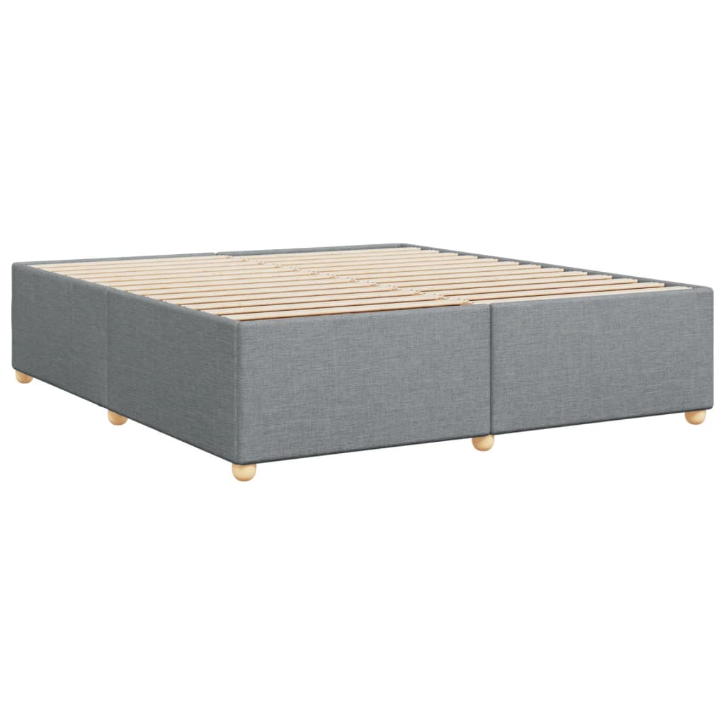 Cadre de lit sans matelas gris clair 200x200 cm tissu