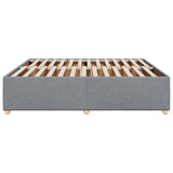 Cadre de lit sans matelas gris clair 200x200 cm tissu