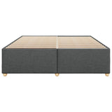 Cadre de lit sans matelas gris foncé 200x200 cm tissu