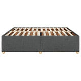 Cadre de lit sans matelas gris foncé 200x200 cm tissu