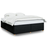 Cadre de lit sans matelas noir 200x200 cm tissu