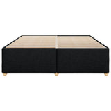 Cadre de lit sans matelas noir 200x200 cm tissu