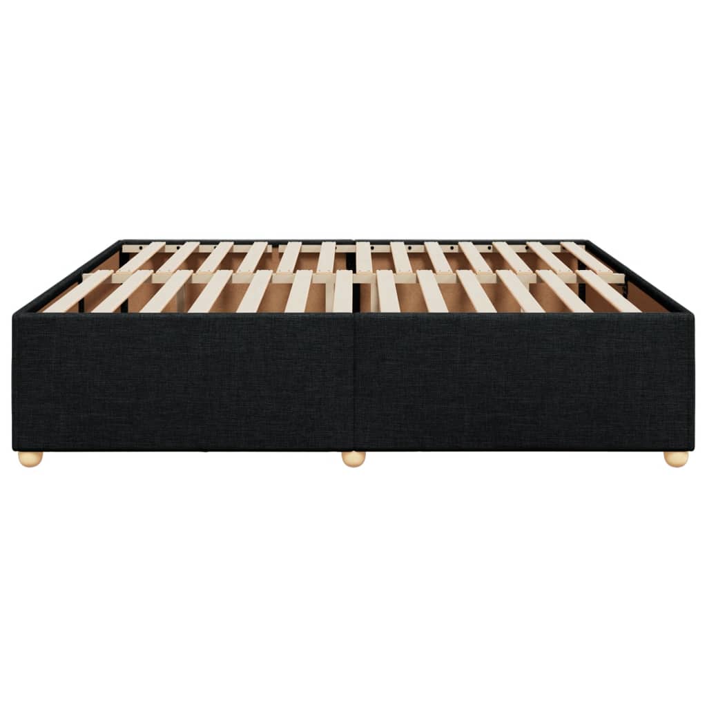 Cadre de lit sans matelas noir 200x200 cm tissu