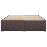 Cadre de lit sans matelas marron foncé 200x200 cm tissu