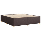 Cadre de lit sans matelas marron foncé 200x200 cm tissu