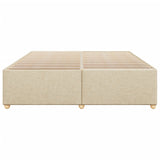 Cadre de lit sans matelas crème 200x200 cm tissu