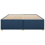 Cadre de lit sans matelas bleu 200x200 cm tissu