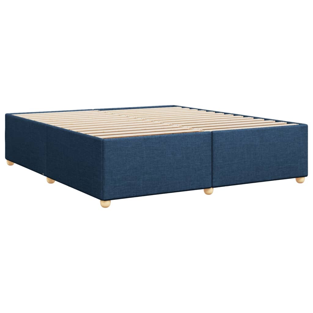 Cadre de lit sans matelas bleu 200x200 cm tissu