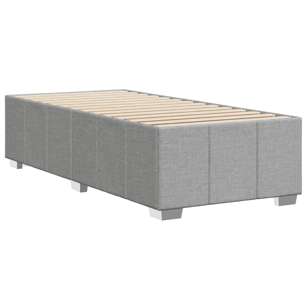 Cadre de lit sans matelas gris clair 80x200 cm tissu