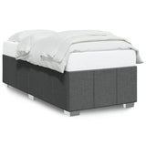 Cadre de lit sans matelas gris foncé 80x200 cm tissu