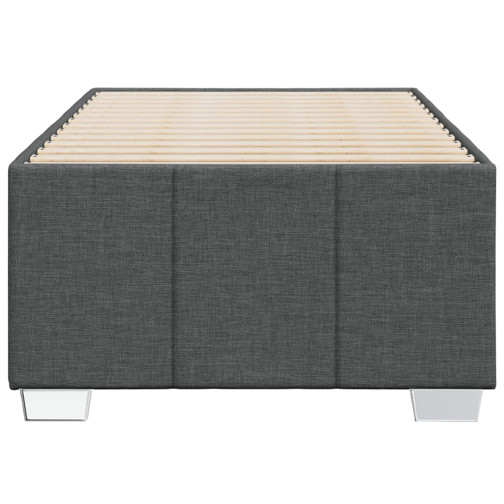 Cadre de lit sans matelas gris foncé 80x200 cm tissu