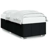 Cadre de lit sans matelas noir 80x200 cm tissu