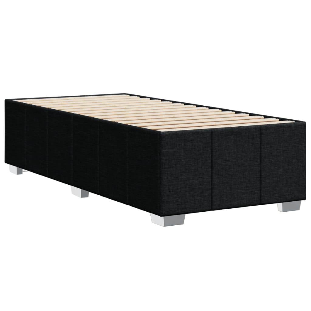 Cadre de lit sans matelas noir 80x200 cm tissu