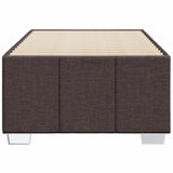 Cadre de lit sans matelas marron foncé 80x200 cm tissu