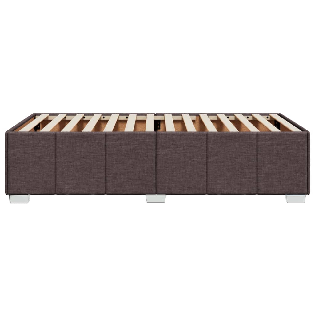 Cadre de lit sans matelas marron foncé 80x200 cm tissu