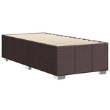 Cadre de lit sans matelas marron foncé 80x200 cm tissu