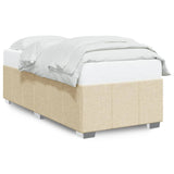 Cadre de lit sans matelas crème 80x200 cm tissu