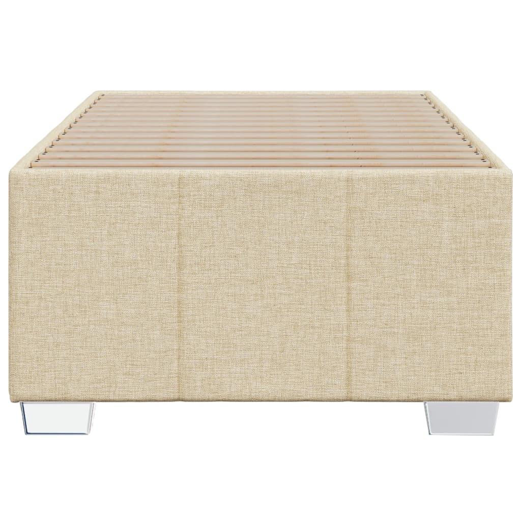 Cadre de lit sans matelas crème 80x200 cm tissu