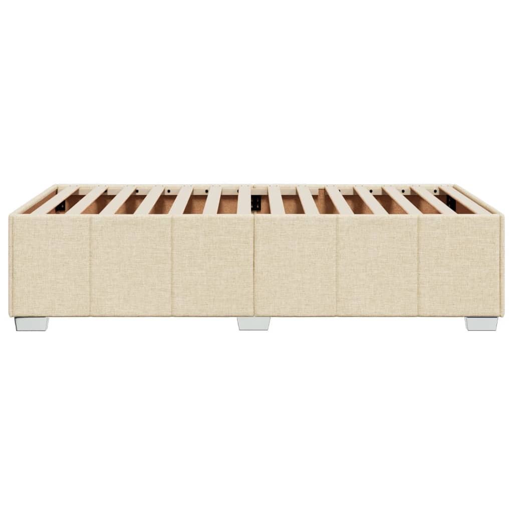 Cadre de lit sans matelas crème 80x200 cm tissu