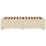 Cadre de lit sans matelas crème 80x200 cm tissu