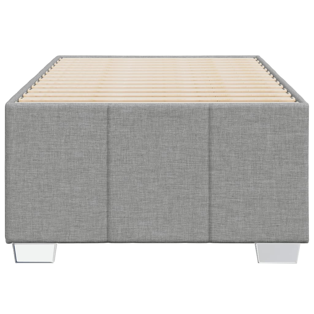 Cadre de lit sans matelas gris clair 90x190 cm tissu