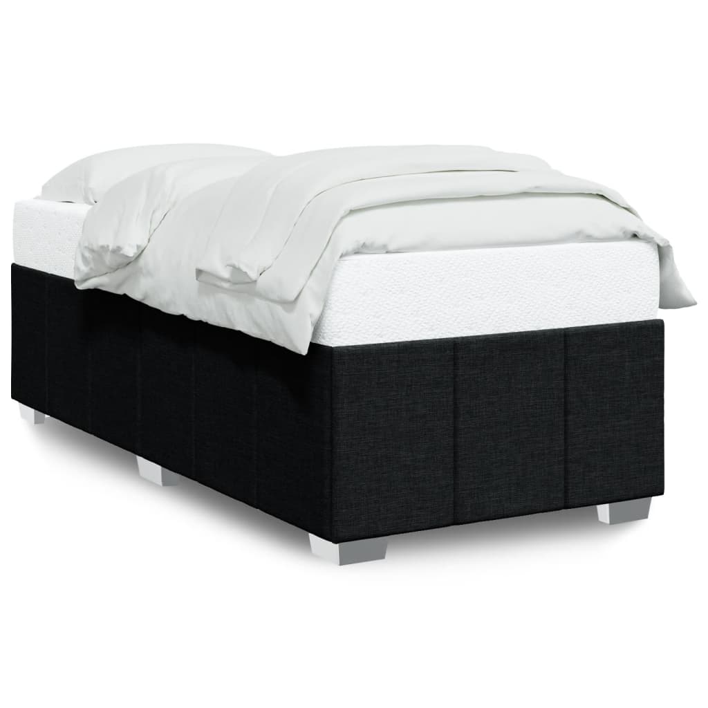 Cadre de lit sans matelas noir 90x190 cm tissu