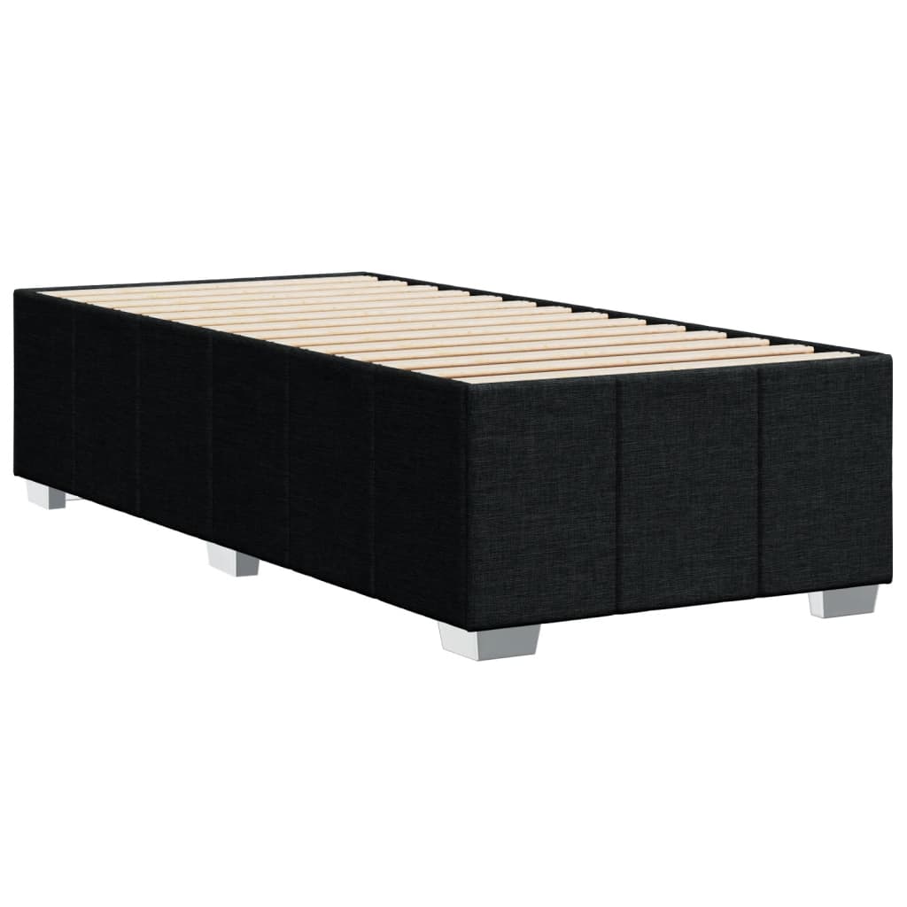 Cadre de lit sans matelas noir 90x190 cm tissu