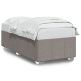 Cadre de lit sans matelas taupe 90x190 cm tissu