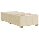 Bed frame without mattress cream 90x190 cm fabric