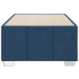 Cadre de lit sans matelas bleu 90x190 cm tissu