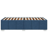 Cadre de lit sans matelas bleu 90x190 cm tissu