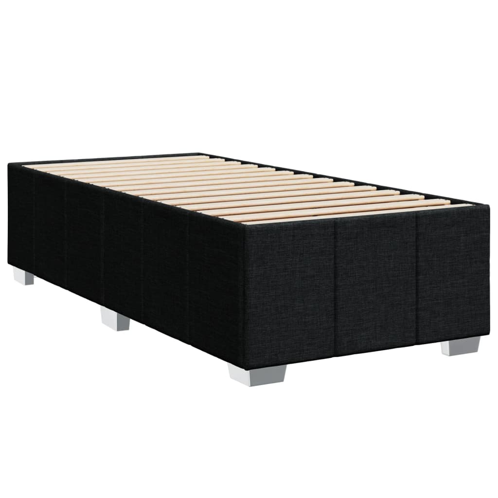 Cadre de lit sans matelas noir 90x200 cm tissu