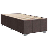 Cadre de lit sans matelas marron foncé 90x200 cm tissu