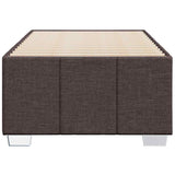 Cadre de lit sans matelas marron foncé 90x200 cm tissu