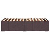 Cadre de lit sans matelas marron foncé 90x200 cm tissu