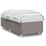 Cadre de lit sans matelas taupe 90x200 cm tissu