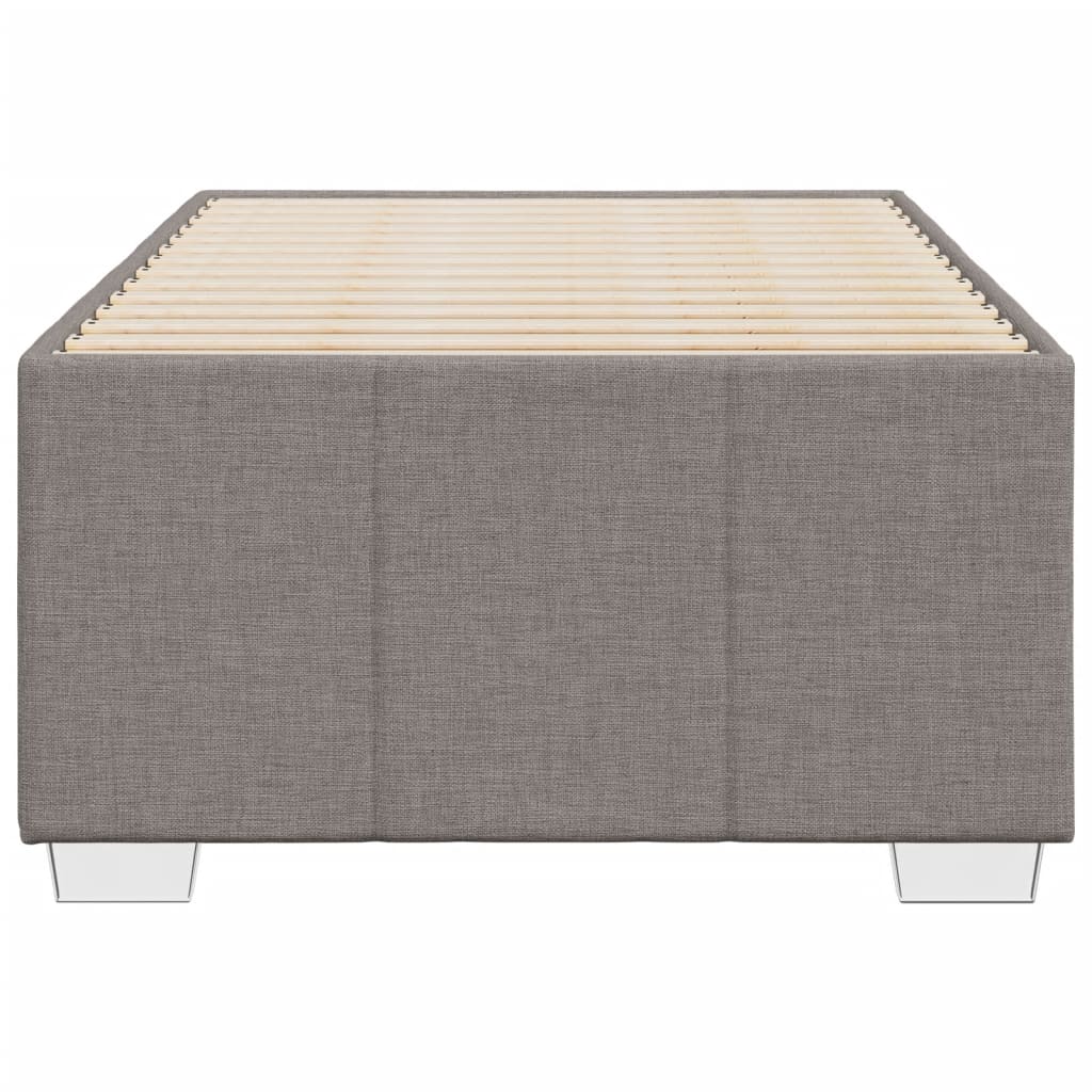 Cadre de lit sans matelas taupe 90x200 cm tissu