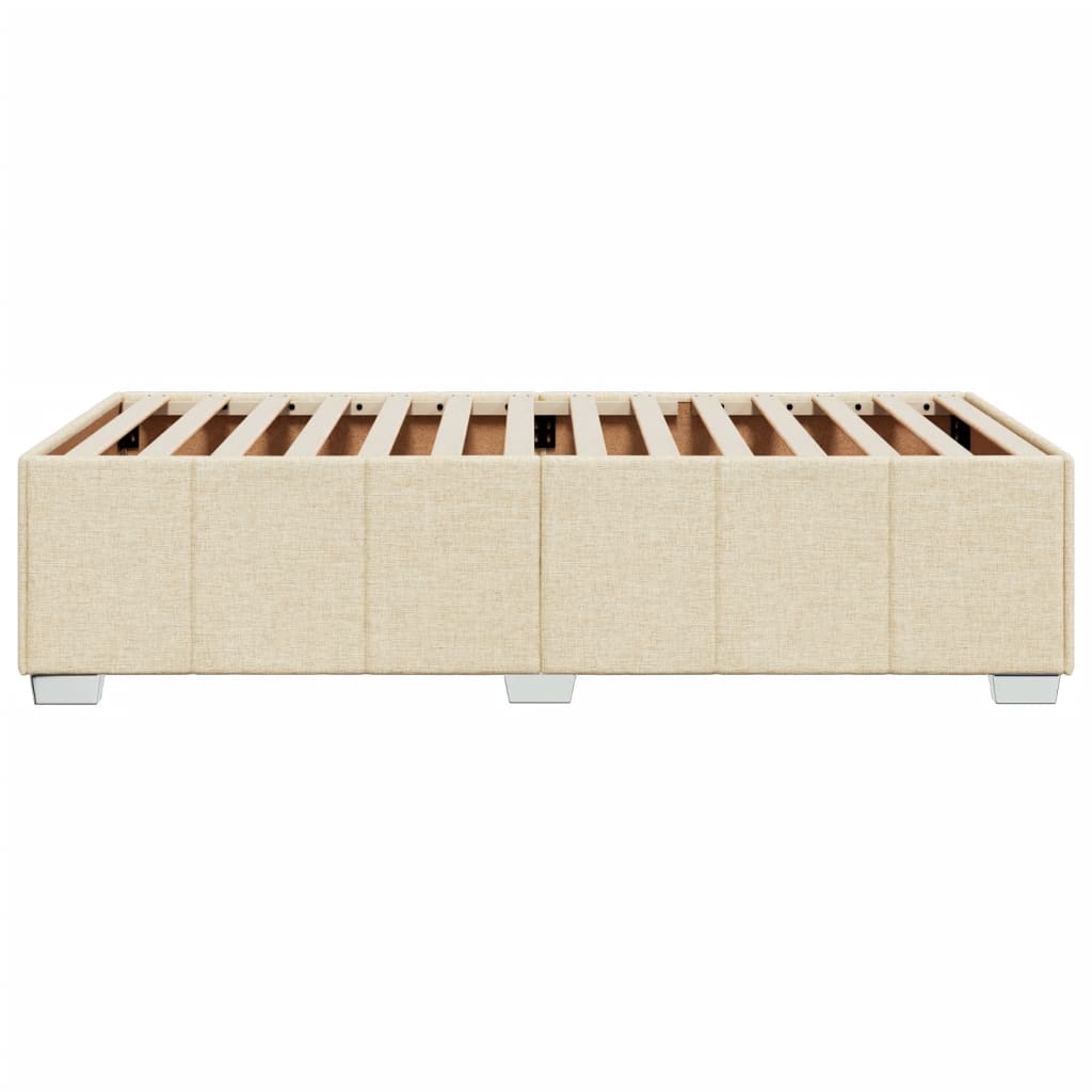 Cadre de lit sans matelas crème 90x200 cm tissu