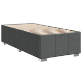 Cadre de lit sans matelas gris foncé 100x200 cm tissu