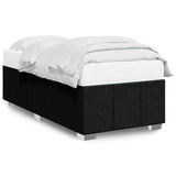 Cadre de lit sans matelas noir 100x200 cm tissu