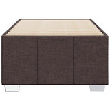 Cadre de lit sans matelas marron foncé 100x200 cm tissu