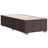 Cadre de lit sans matelas marron foncé 100x200 cm tissu